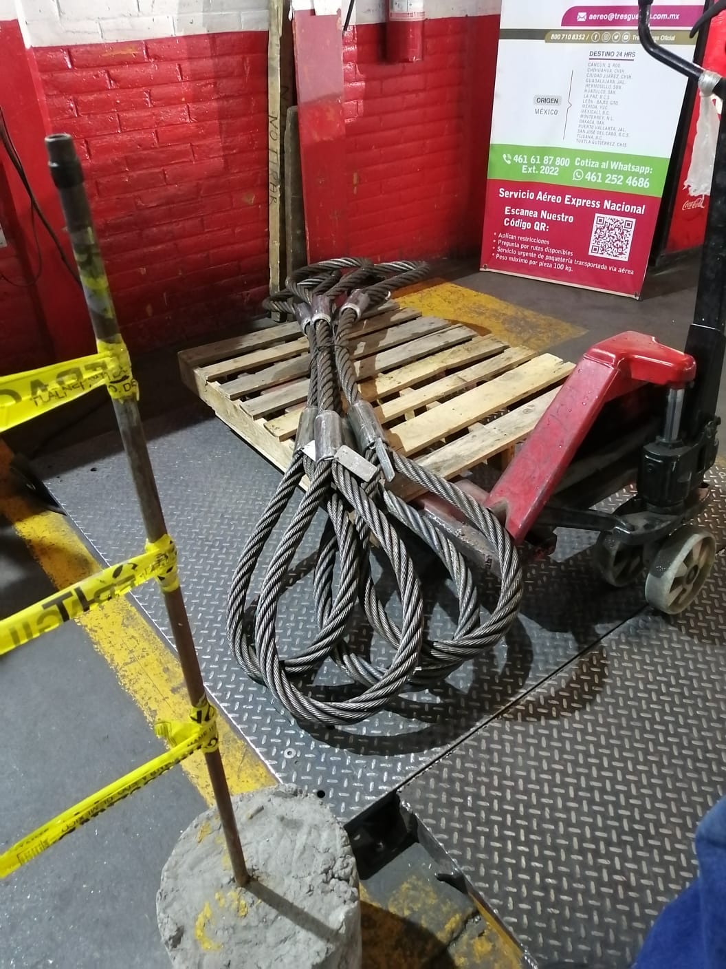 Estrobos de cable de acero armados en el taller